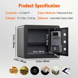 SucceBuy 1.2 Cu Ft Digital Electronic Safe - Thumbnail Image 7