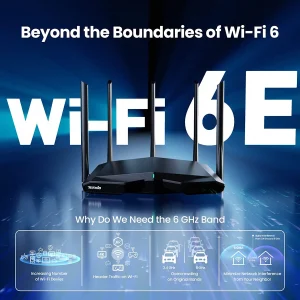 Tenda AXE5700 WiFi 6E Tri-Band Router - Thumbnail Image 2