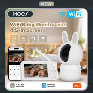 MOES WiFi Smart Baby Monitor 4.5" LCD - Thumbnail Image 2