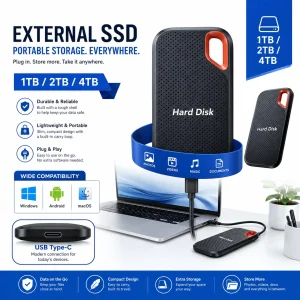 1TB/2TB Portable USB-C External SSD