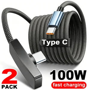 90° USB-C Cable 100W Fast Charging