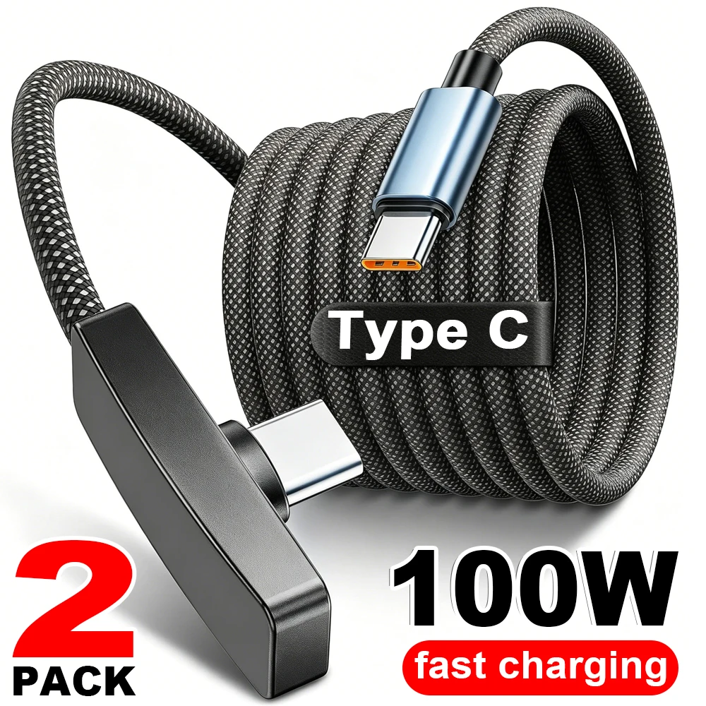 90° USB-C Cable 100W Fast Charging - Image 1