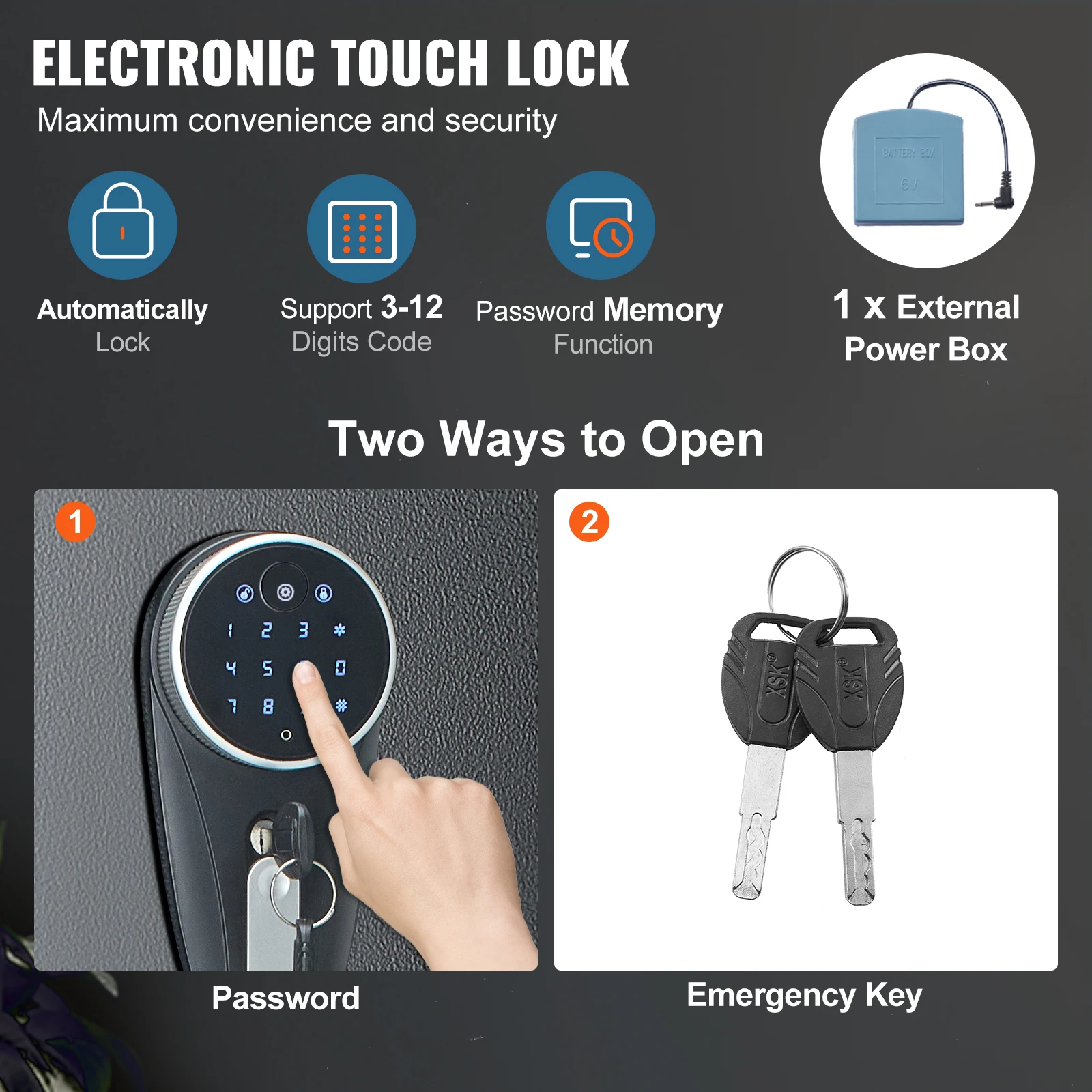SucceBuy 8-Gun Digital Lock Gun Safe - Image 3