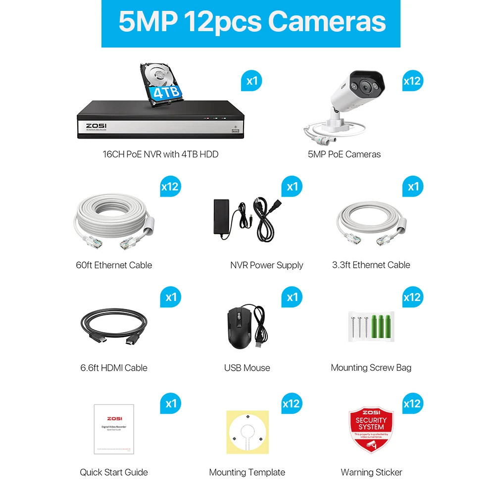 ZOSI 16CH 8MP PoE AI Security Camera System - Image 11