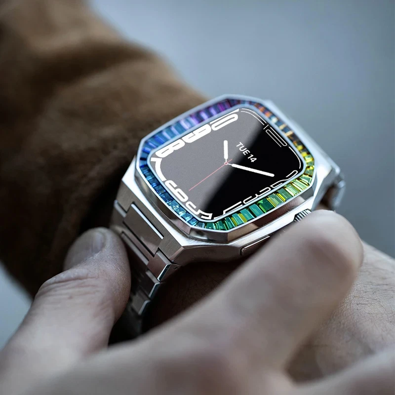 Diamond Stainless Steel Apple Watch Case Kit - Image 7