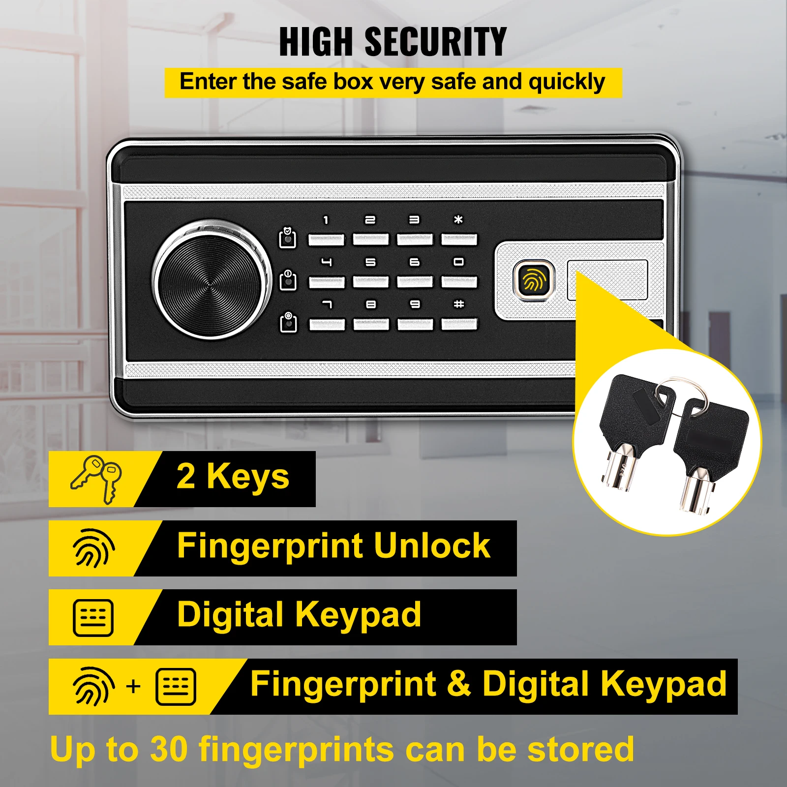 Fingerprint Digital Safe Deposit Box - Image 3
