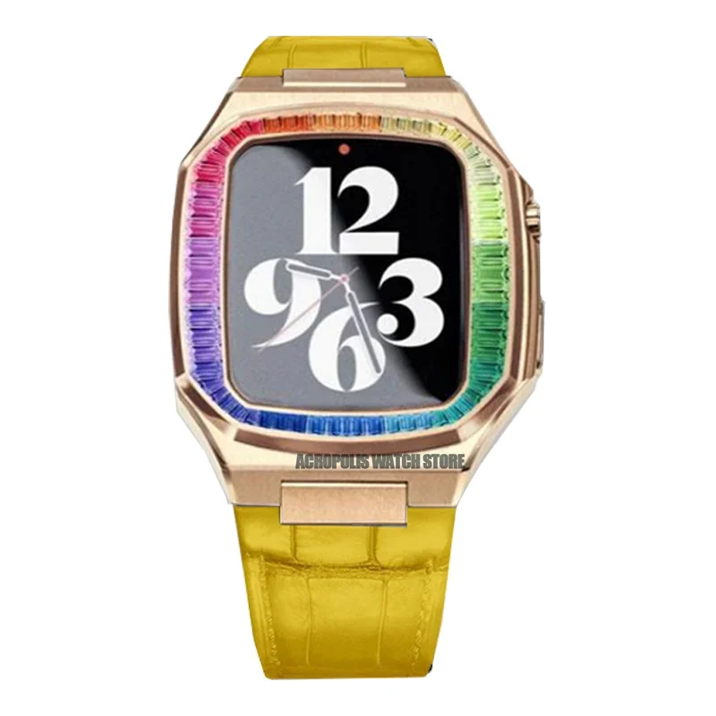 Diamond Stainless Steel Apple Watch Case Kit - Image 40