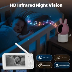 MOES WiFi Smart Baby Monitor 4.5" LCD