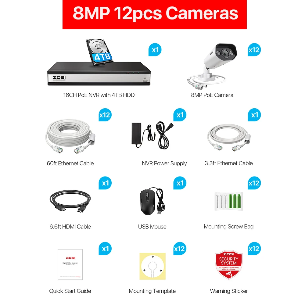 ZOSI 16CH 8MP PoE AI Security Camera System - Image 9