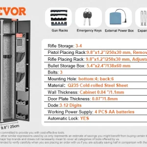 SucceBuy 8-Gun Digital Lock Gun Safe - Thumbnail Image 8