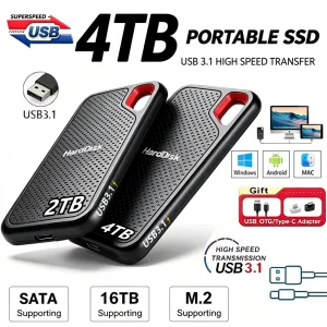 1TB/2TB/4TB Portable USB 3.1 SSD