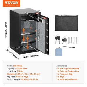 SucceBuy 4.0 Cu Ft Fingerprint Digital Safe - Thumbnail Image 10