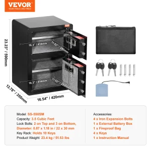 SucceBuy 4.0 Cu Ft Fingerprint Digital Safe - Thumbnail Image 12
