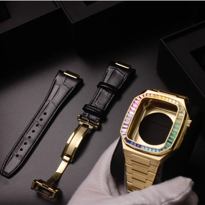Diamond Stainless Steel Apple Watch Case Kit - Image 3
