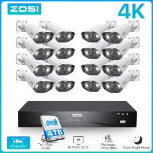 ZOSI 32CH 4K PoE Security Camera System