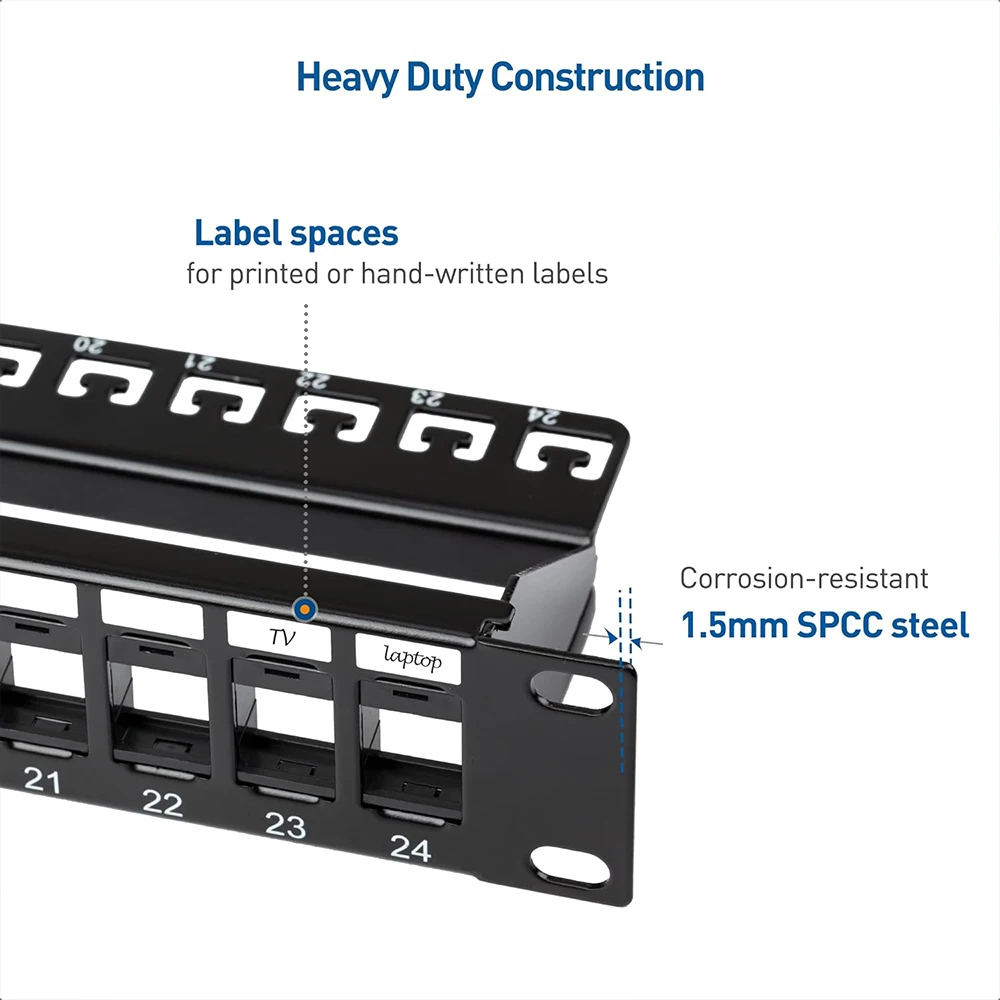 24-Port RJ45 Shielded Patch Panel - Image 2