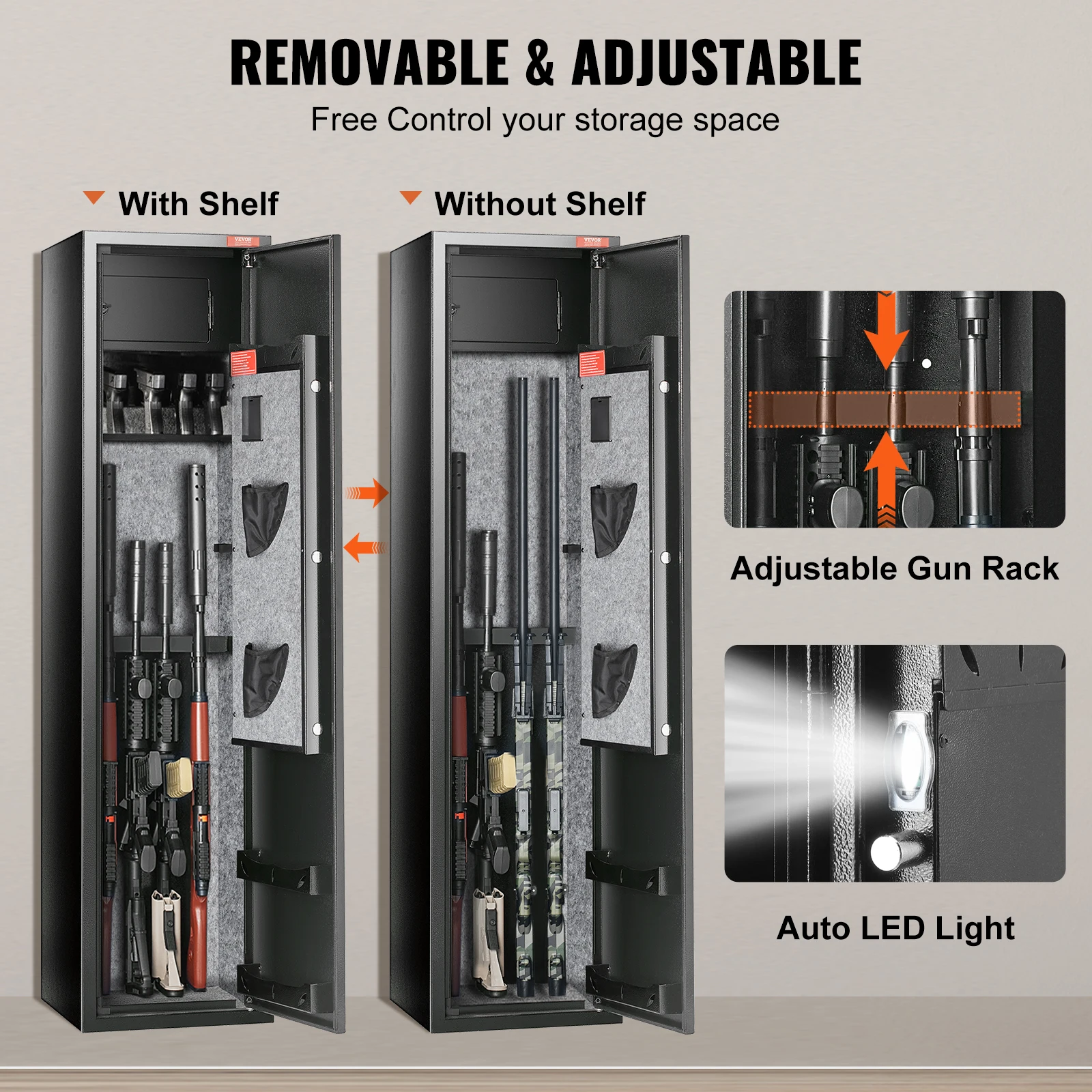 SucceBuy 8-Gun Digital Lock Gun Safe - Image 6