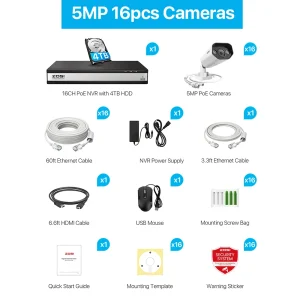 ZOSI 16CH 8MP PoE AI Security Camera System - Thumbnail Image 12