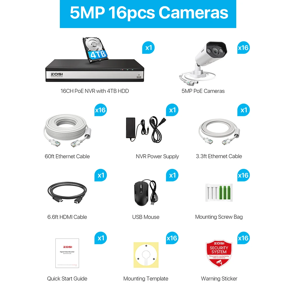 ZOSI 16CH 8MP PoE AI Security Camera System - Image 12