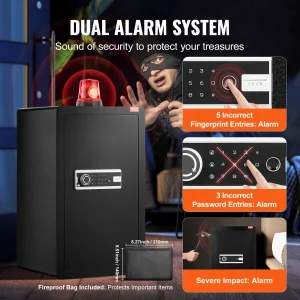 SucceBuy 4.0 Cu Ft Fingerprint Digital Safe - Thumbnail Image 5