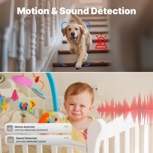 MOES WiFi Smart Baby Monitor 4.5" LCD - Thumbnail Image 5