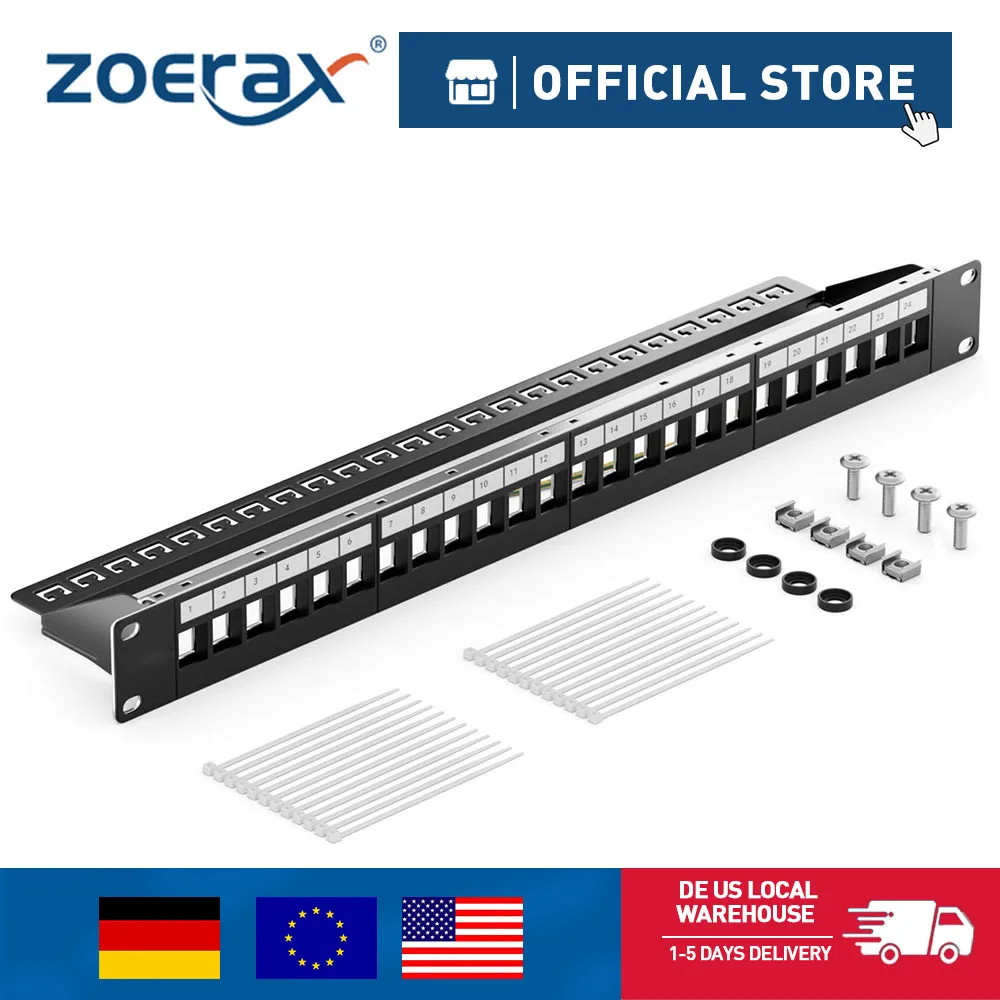 24-Port RJ45 Shielded Patch Panel - Image 1
