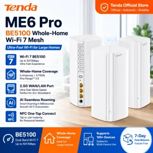 Tenda BE5100 WiFi 7 Dual-Band Mesh Router