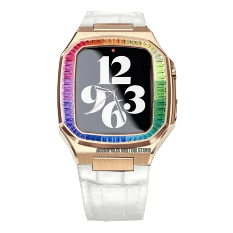 Diamond Stainless Steel Apple Watch Case Kit - Image 38