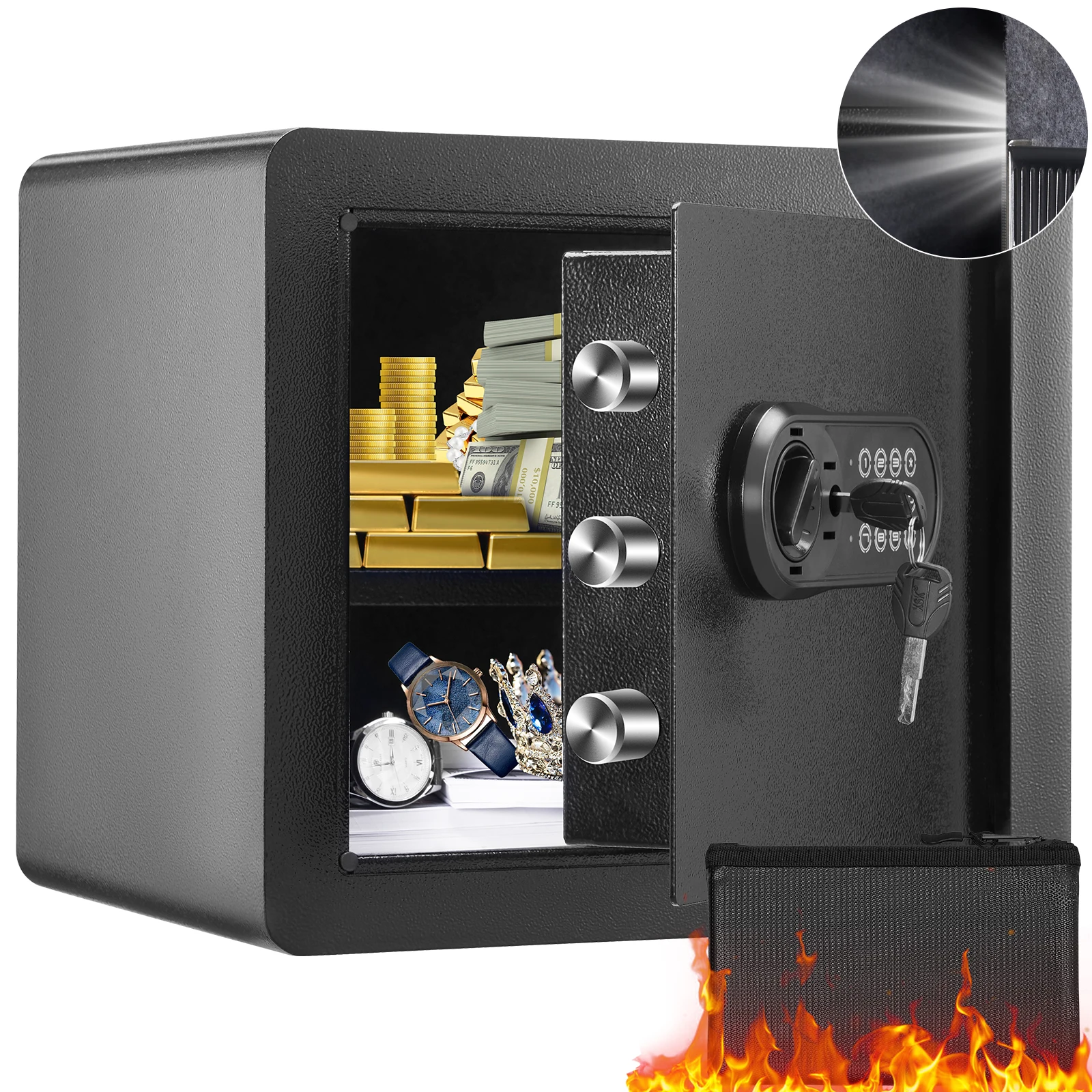 SucceBuy 1.2 Cu Ft Digital Electronic Safe - Image 1
