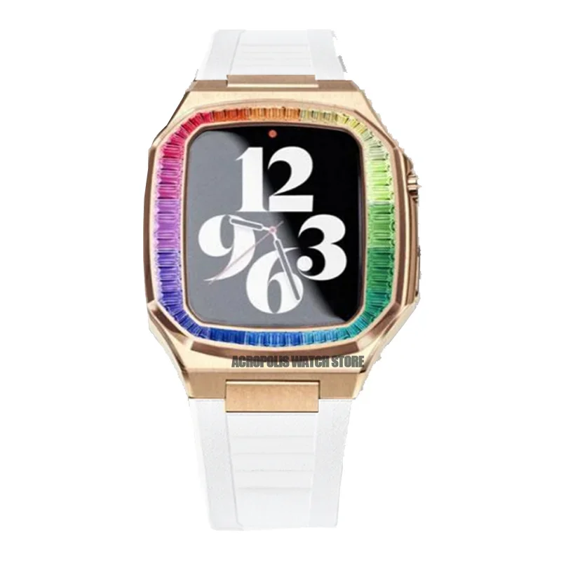 Diamond Stainless Steel Apple Watch Case Kit - Image 51