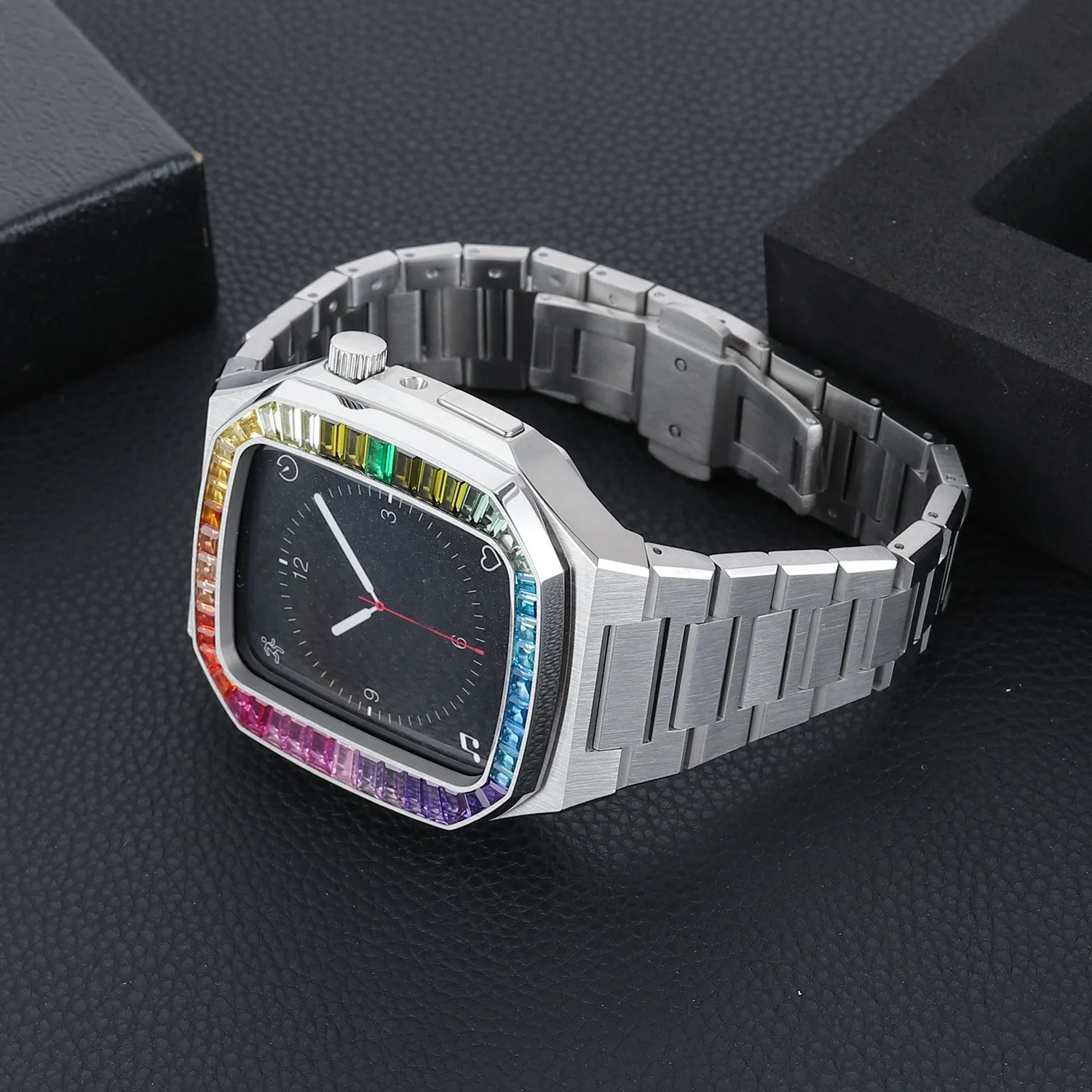 Diamond Stainless Steel Apple Watch Case Kit - Image 5