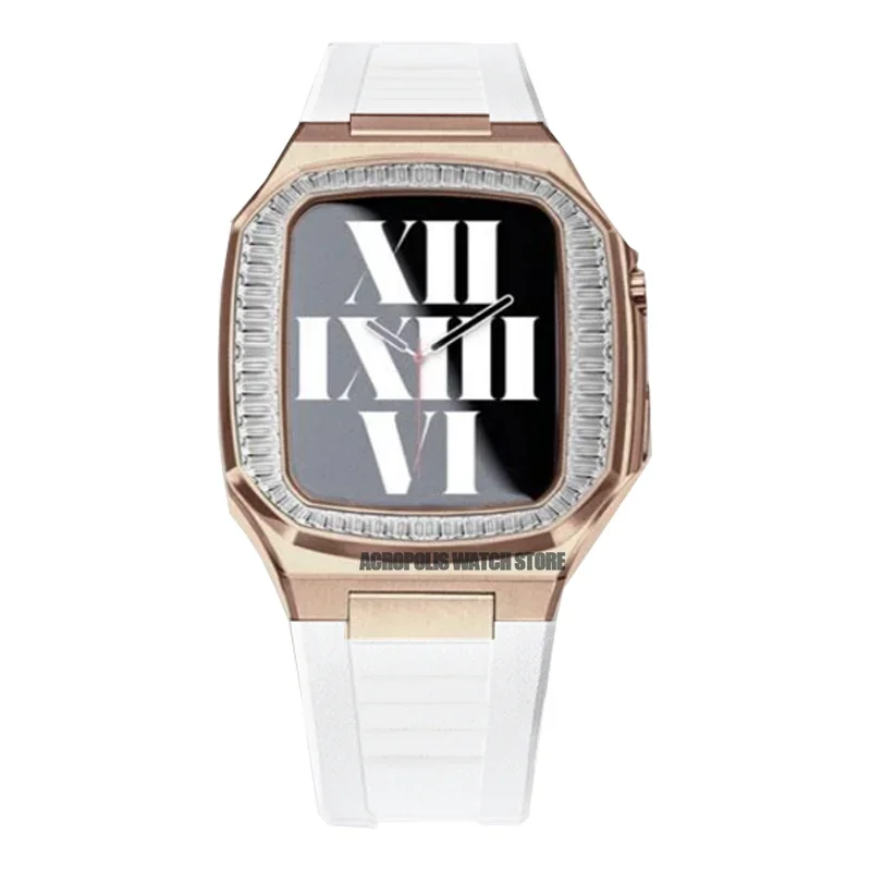 Diamond Stainless Steel Apple Watch Case Kit - Image 41