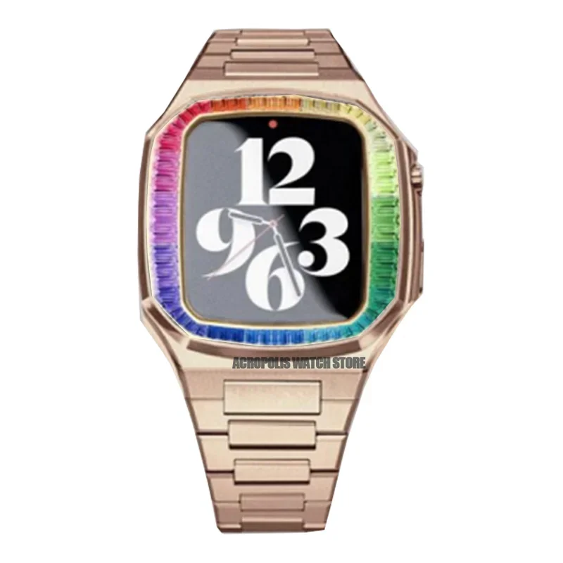 Diamond Stainless Steel Apple Watch Case Kit - Image 46