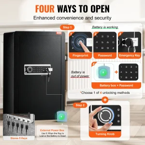 SucceBuy 4.0 Cu Ft Fingerprint Digital Safe - Thumbnail Image 3