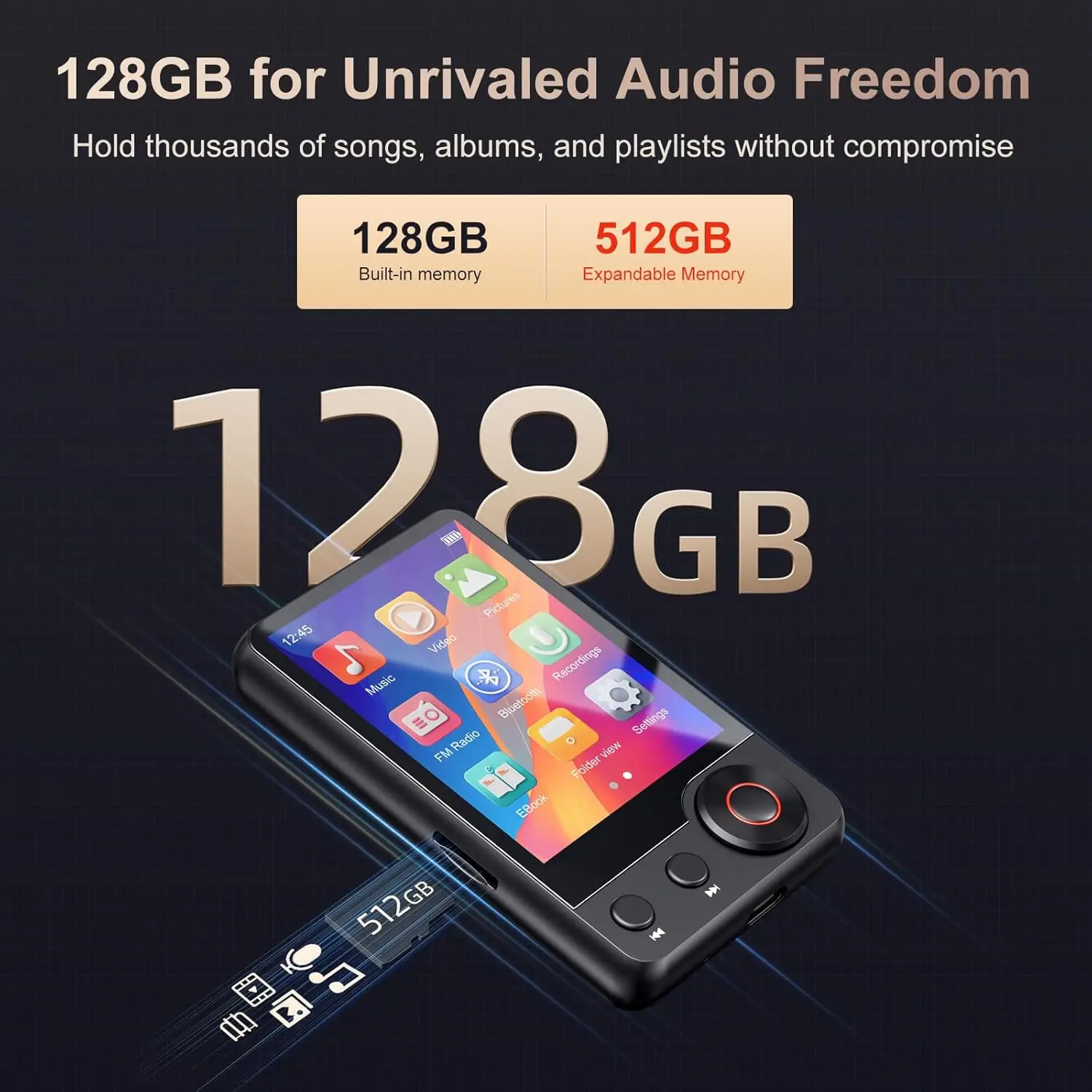 MECHEN 64GB/128GB Bluetooth MP3 Player - Image 2