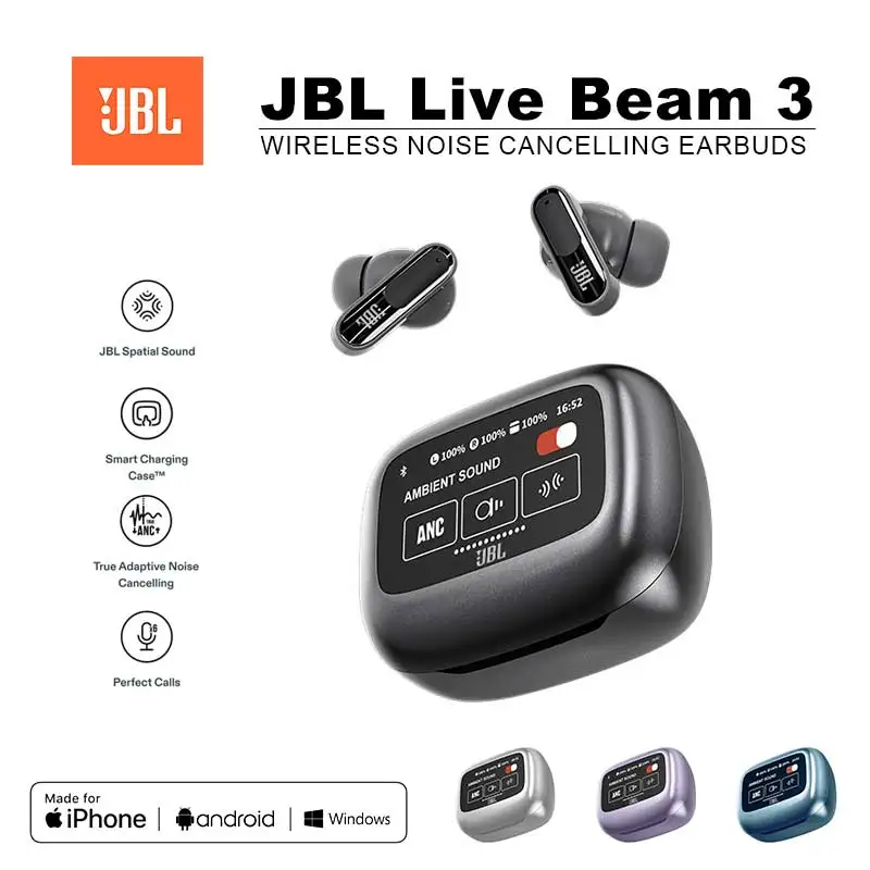 JBL Live Beam 3 Wireless ANC Earbuds - Image 1
